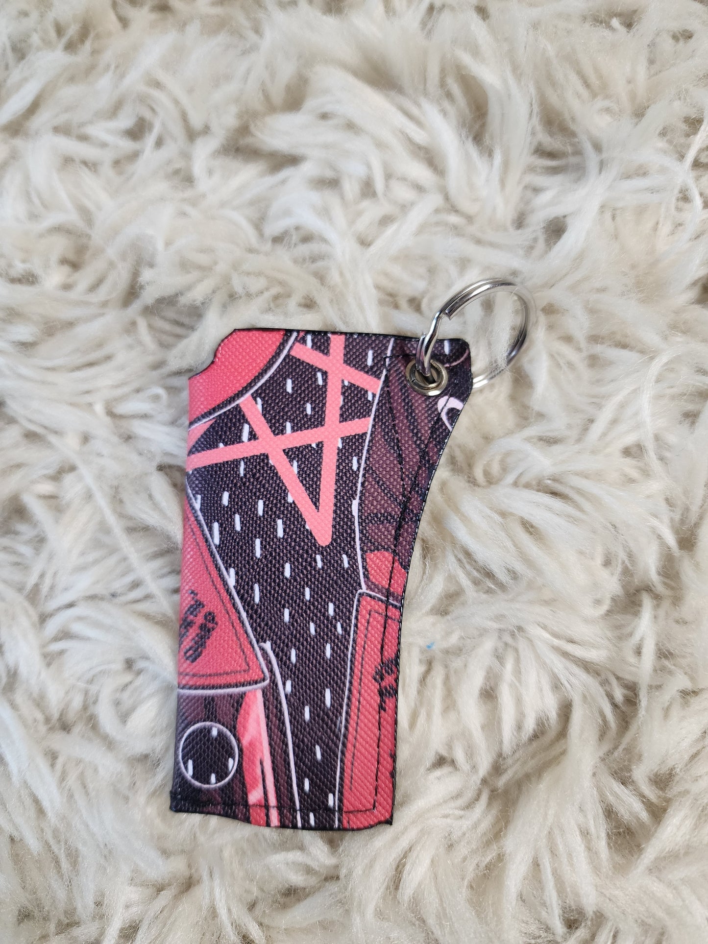 Red ghost face keychain lighter