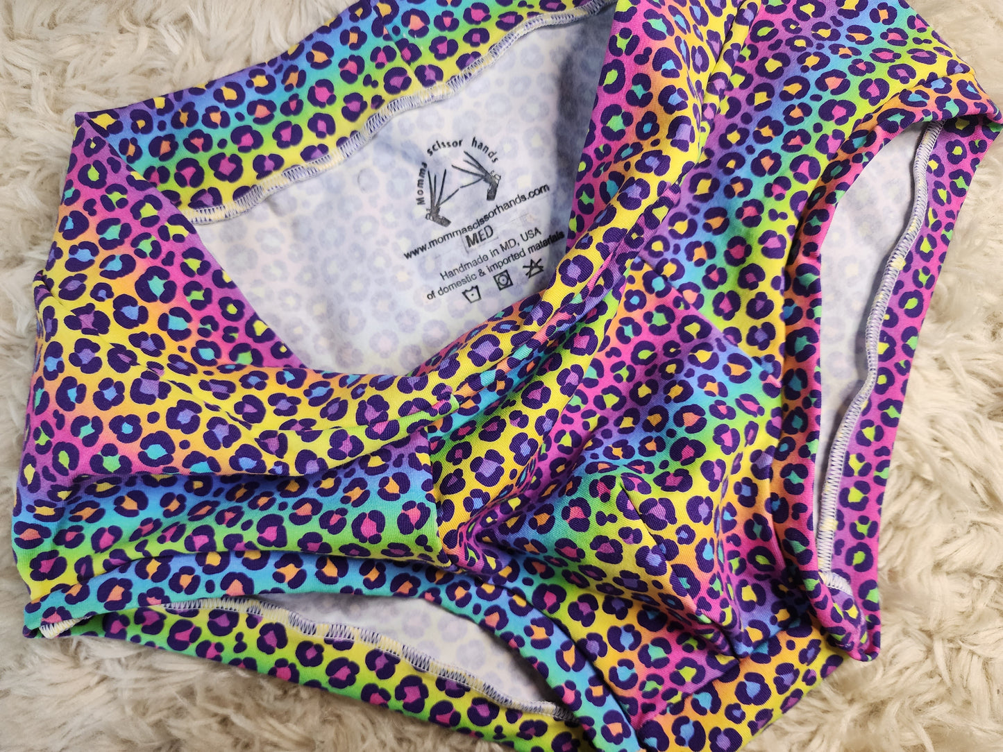 Med. Pride leopard pouch front briefs