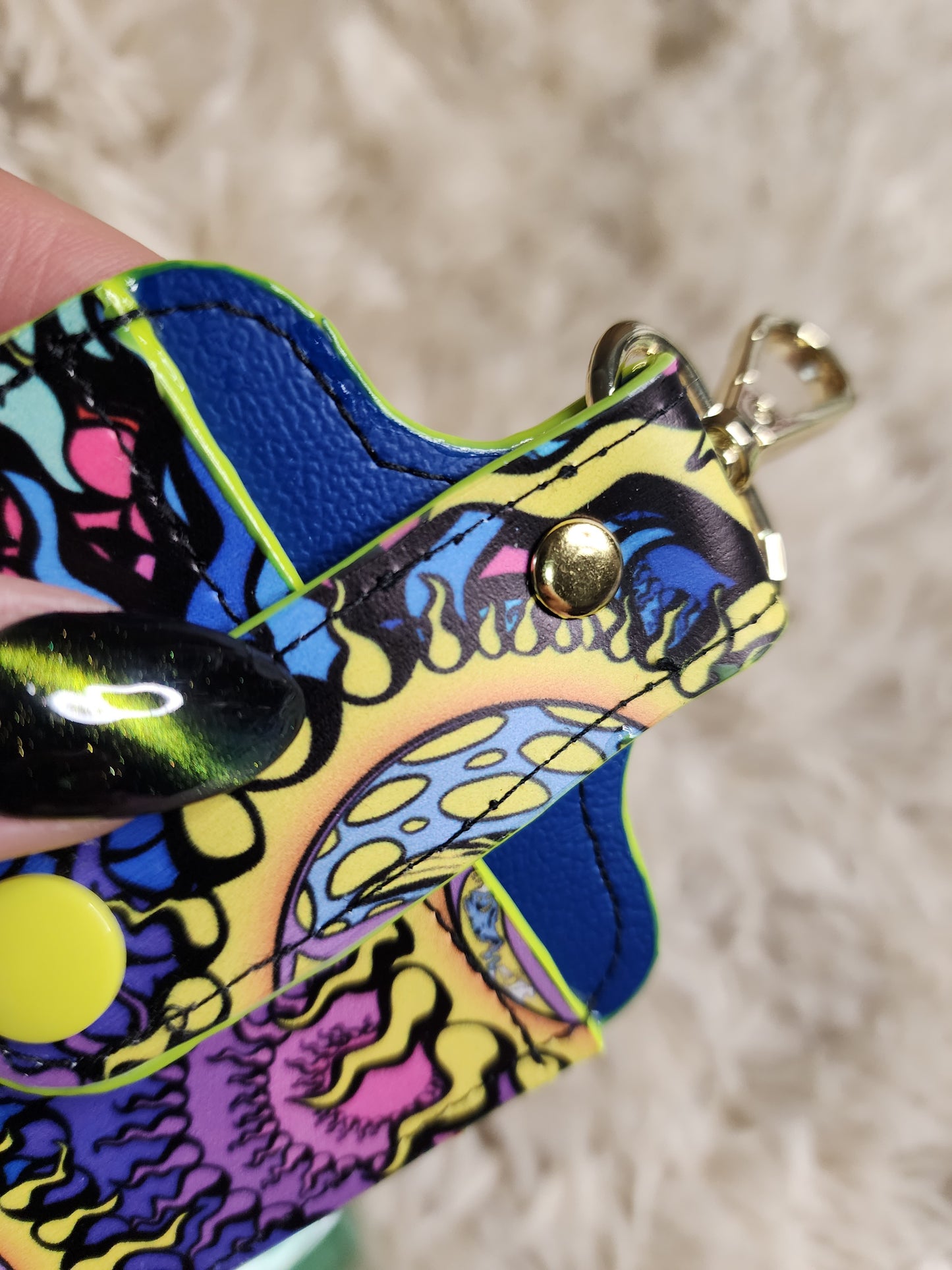 SECONDS. Neon Sun. Hand sanitizer pouch