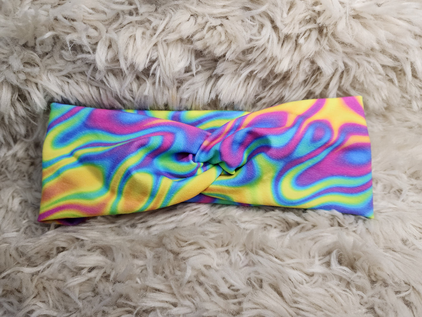 Neon liquid turban headband