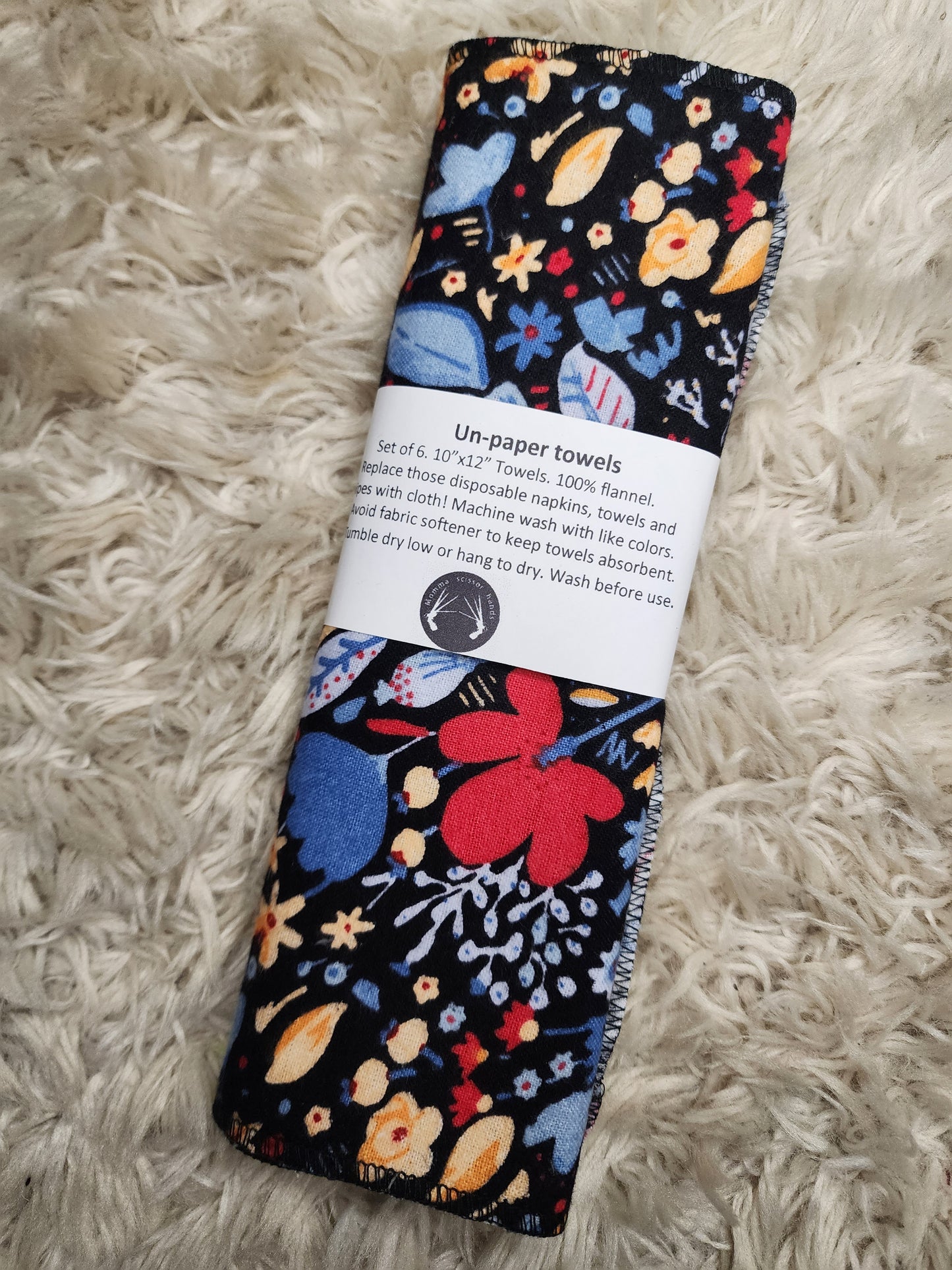 Dark floral Un-paper towels