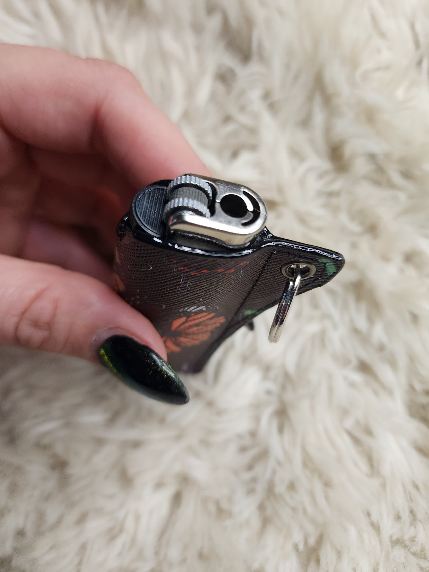Black butterfly lighter holder
