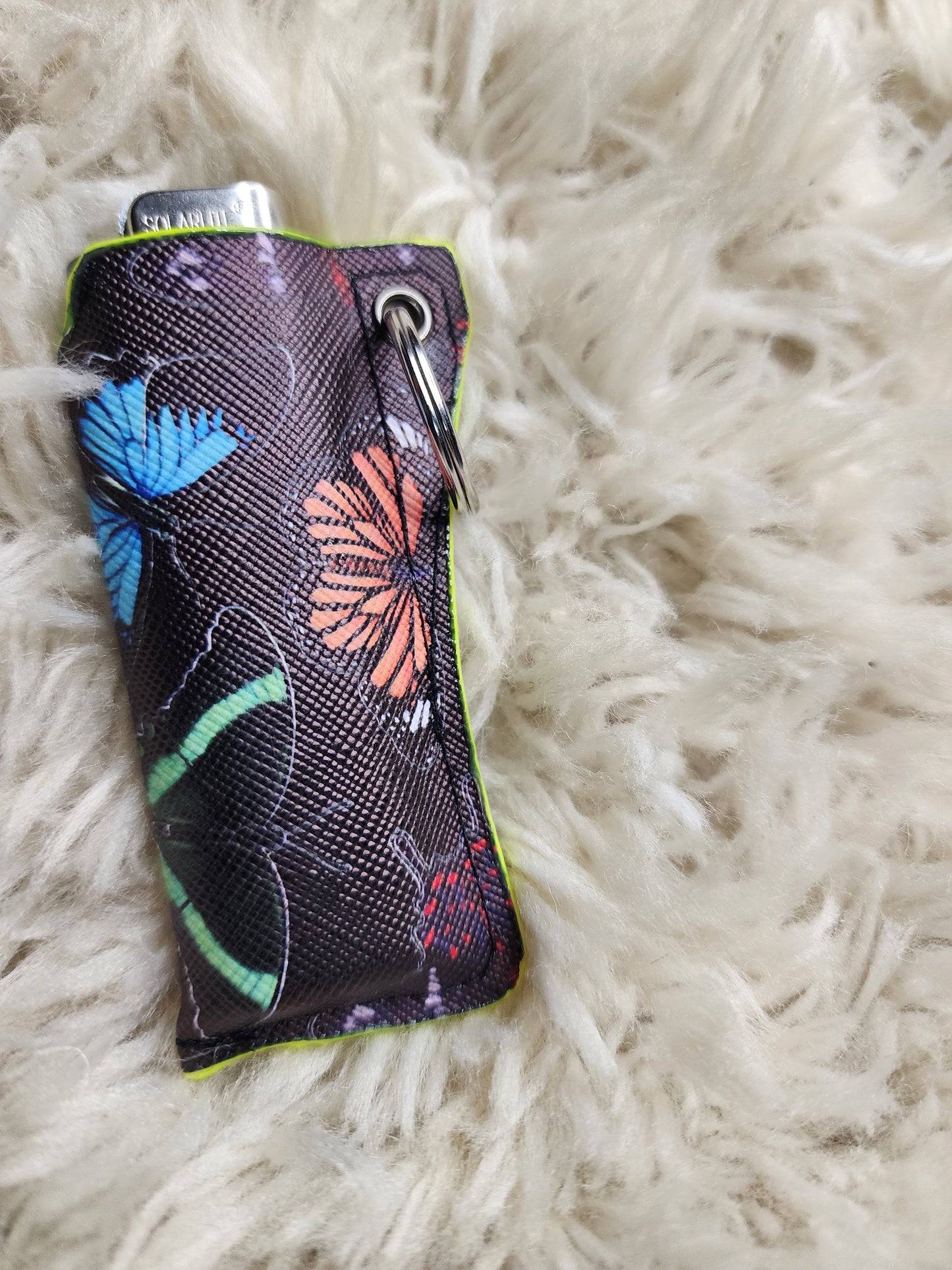 Yellow butterflies lighter holder