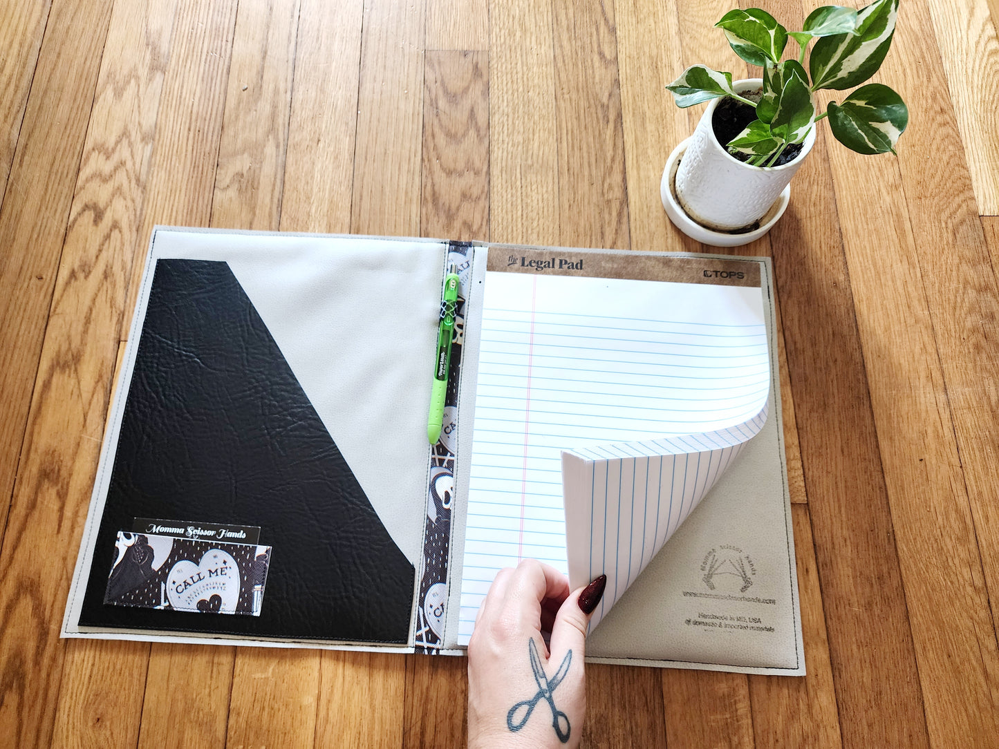 Grey ghost large notebook cover