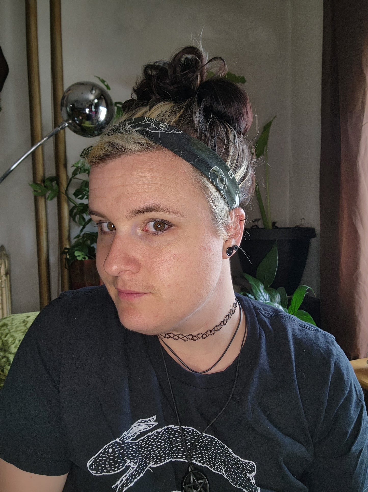 Rainbow weed thin headband
