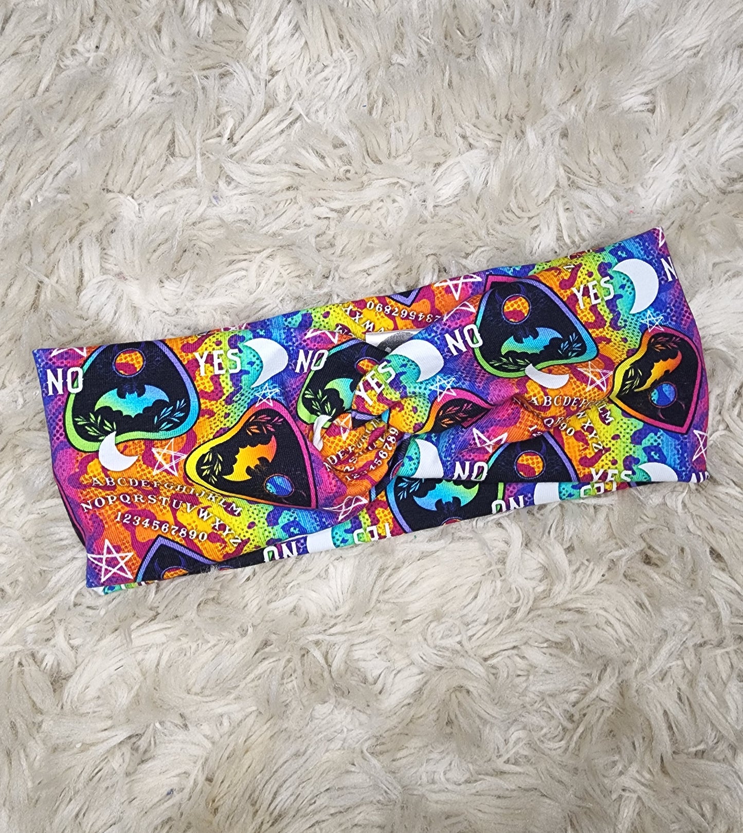 Rainbow planchette turban headband