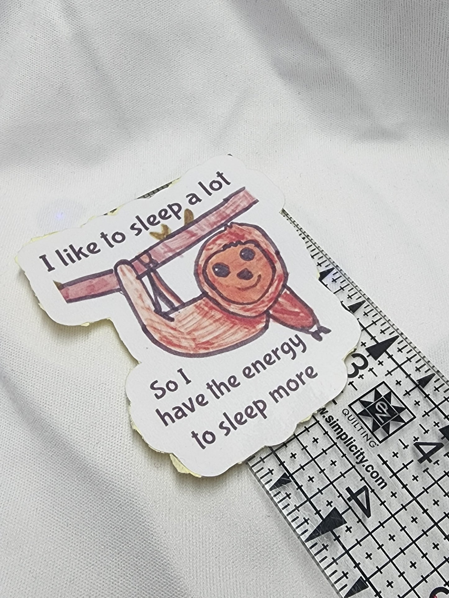 Sleepy sloth sticker