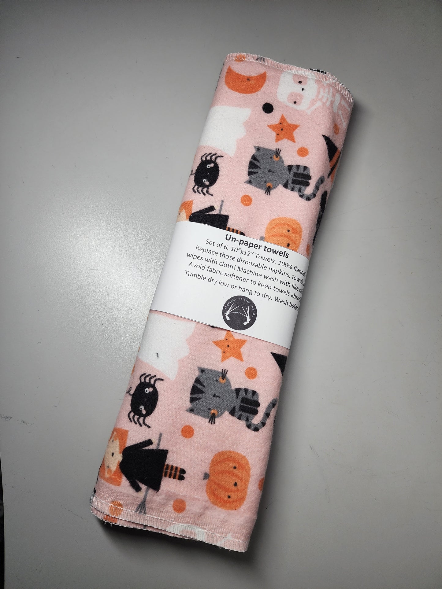 Pink witch un-paper towels