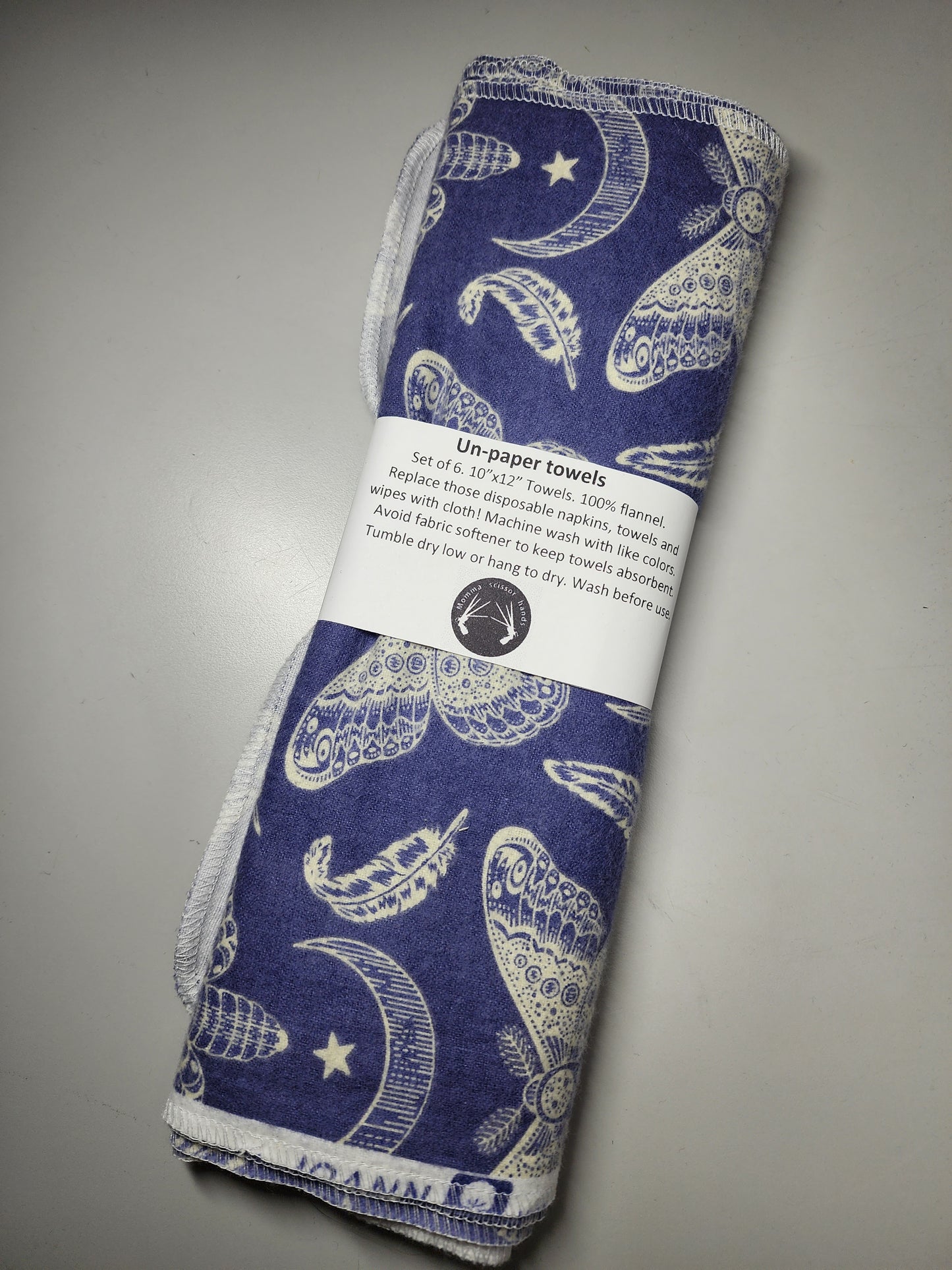 Blue moth un-paper towels