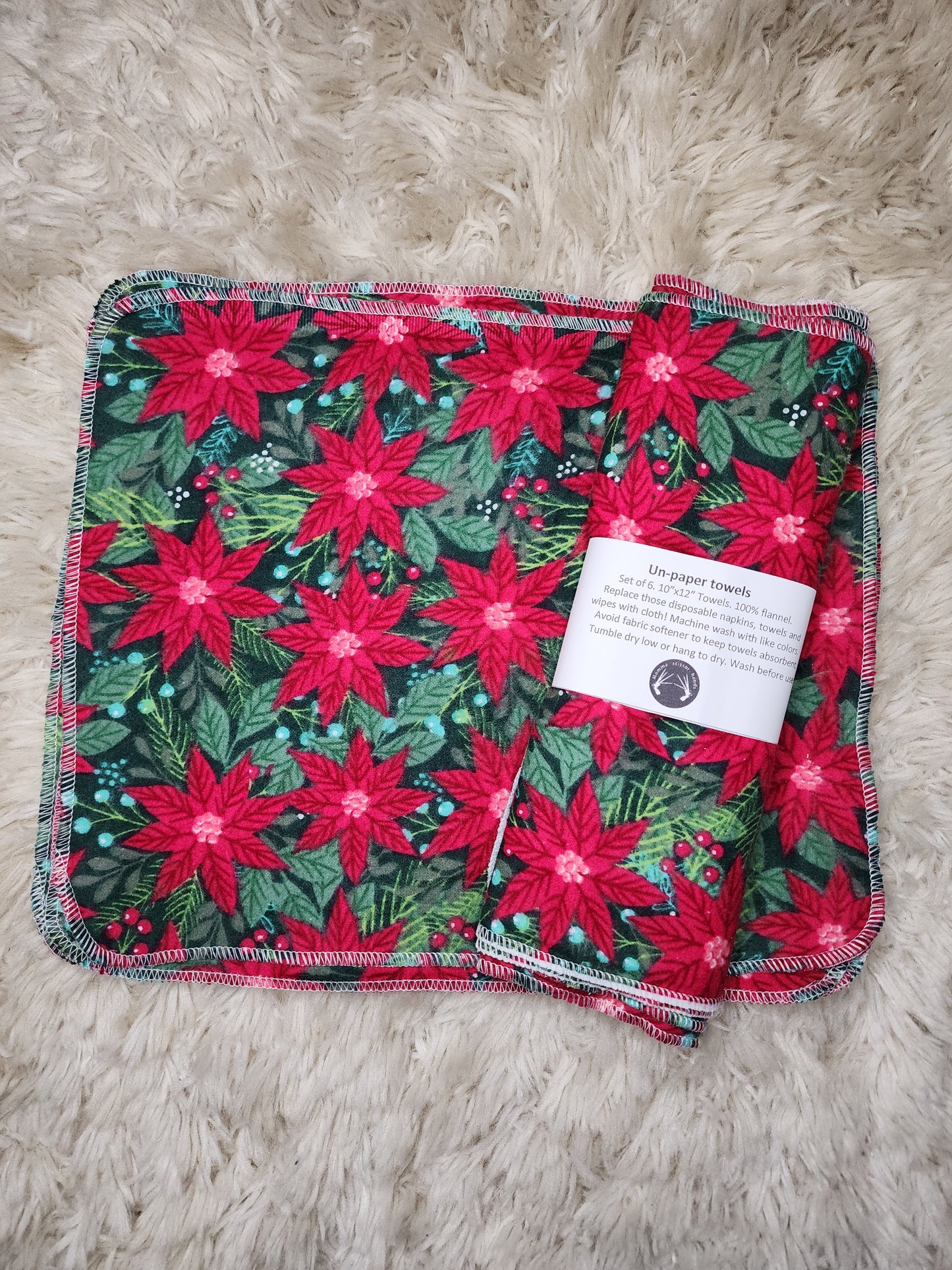 Poinsettia unpaper towels