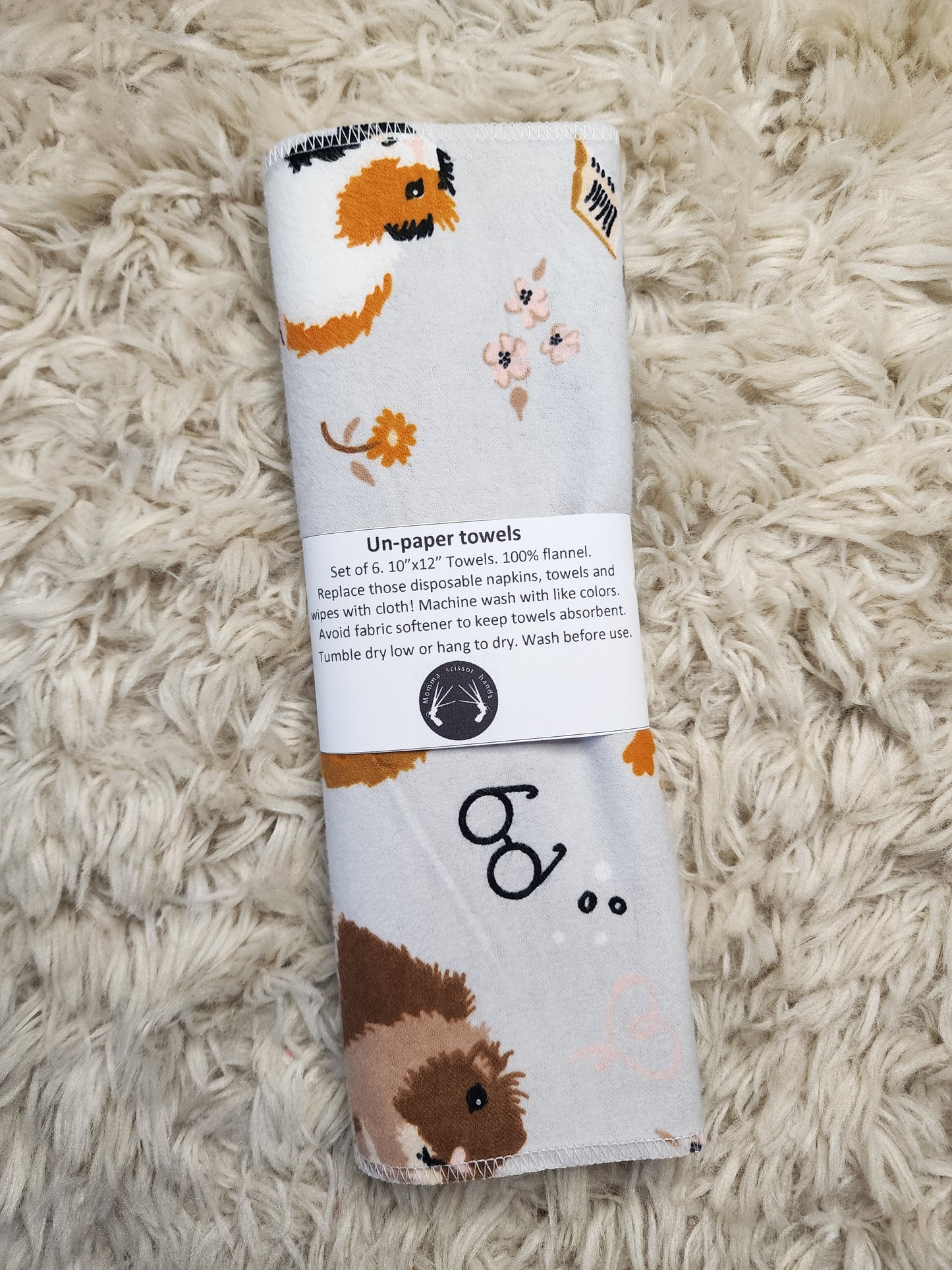 Guinea pig unpaper towels