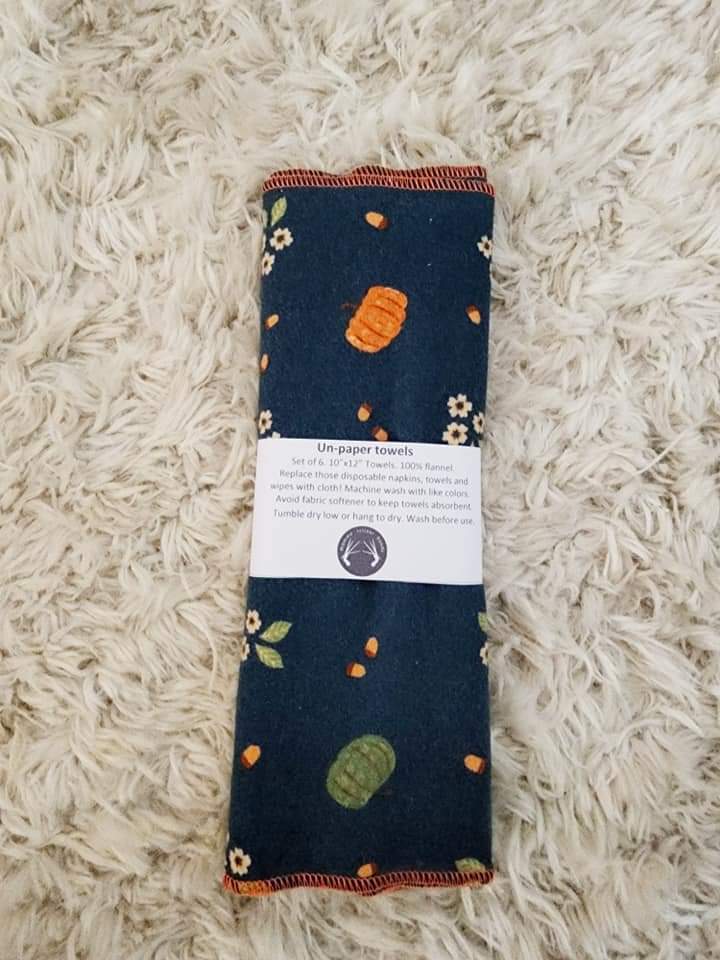Fall pumpkins un-paper towels