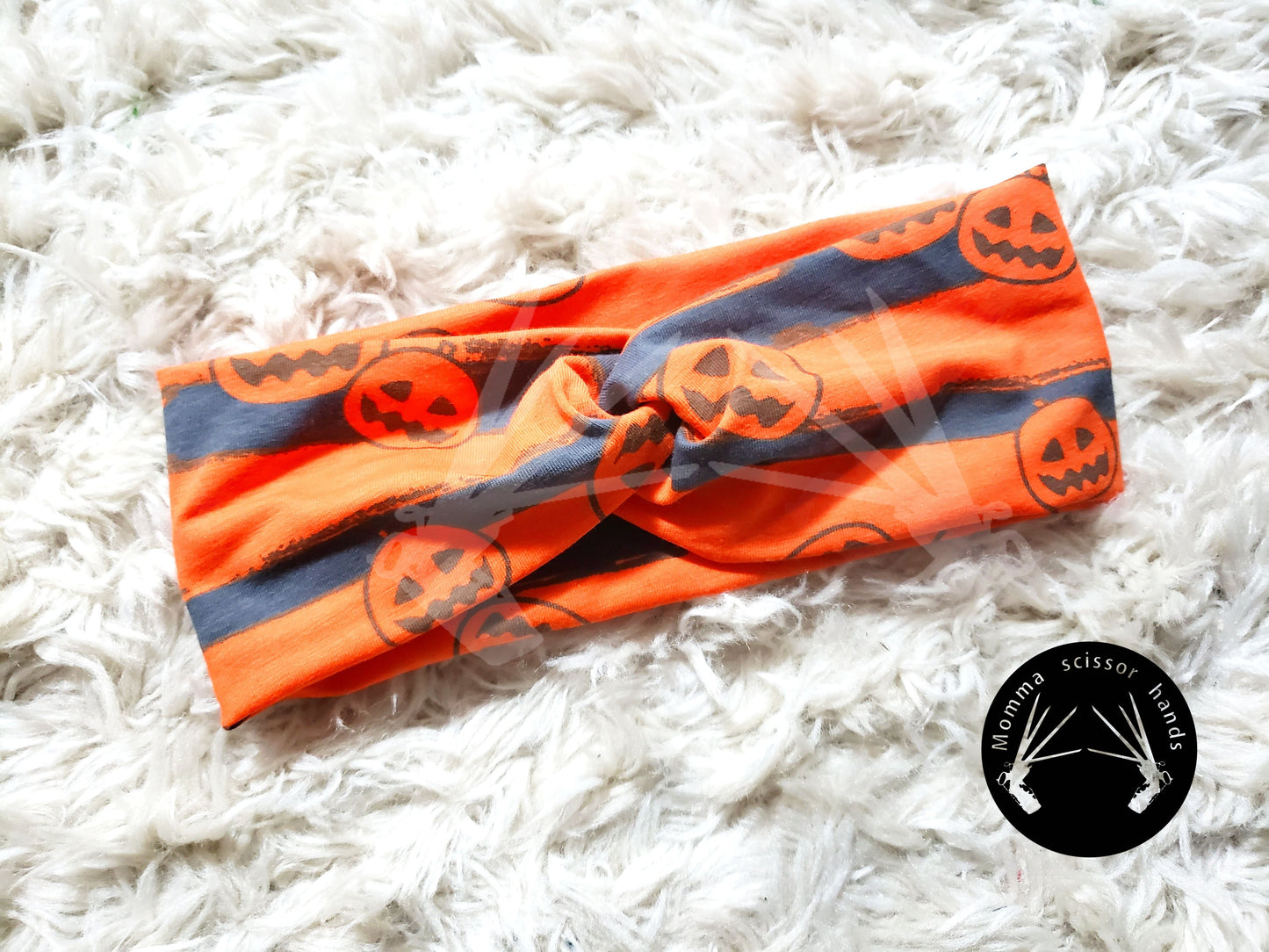 pumpkin stripes headband