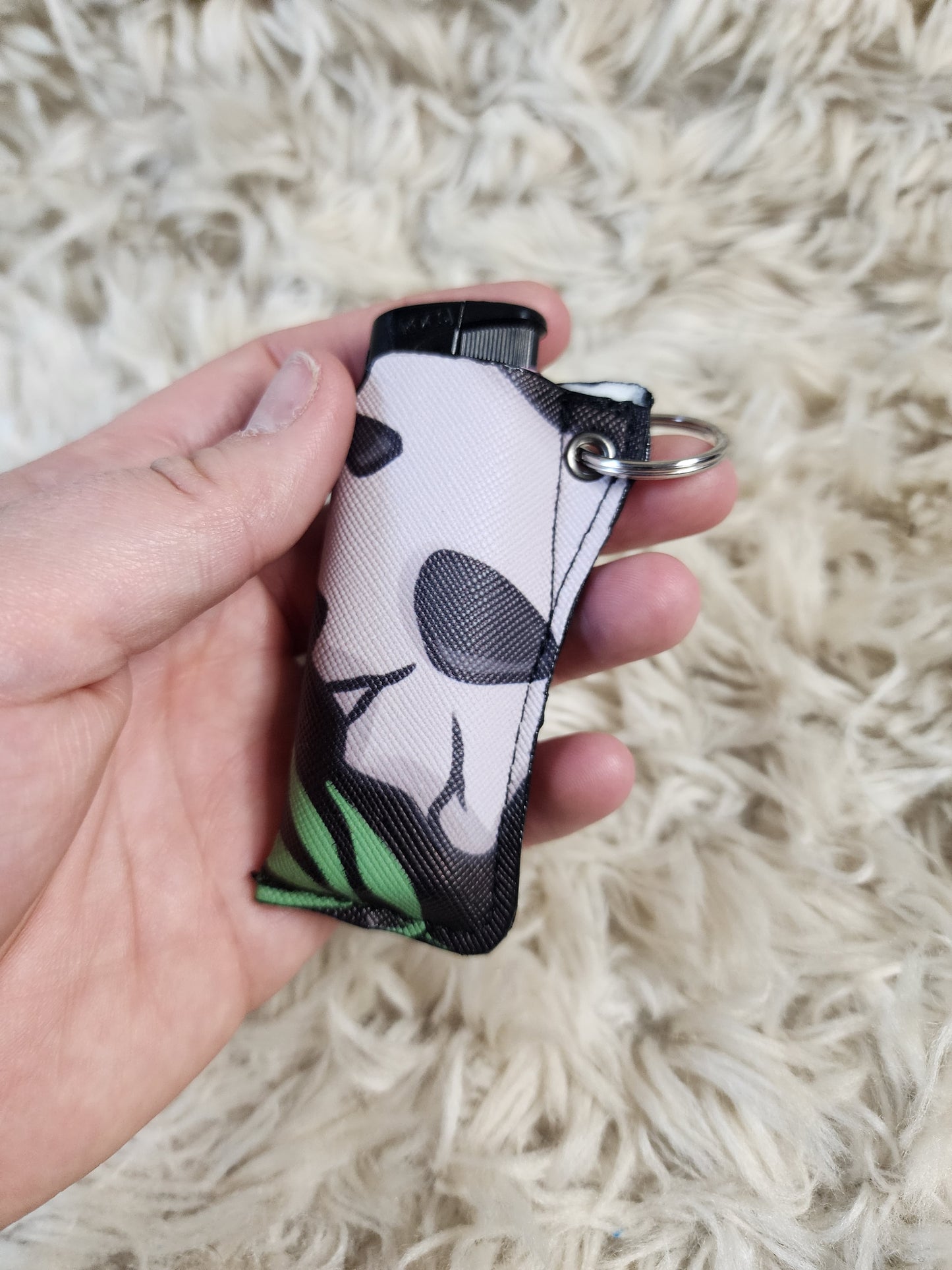 Bones and shrooms keychain lighter
