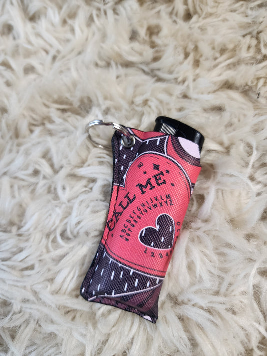 Red ghost face keychain lighter