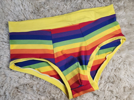 XL. Rainbow pouch front briefs