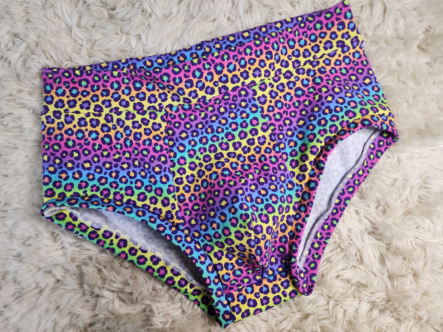 Med. Pride leopard pouch front briefs