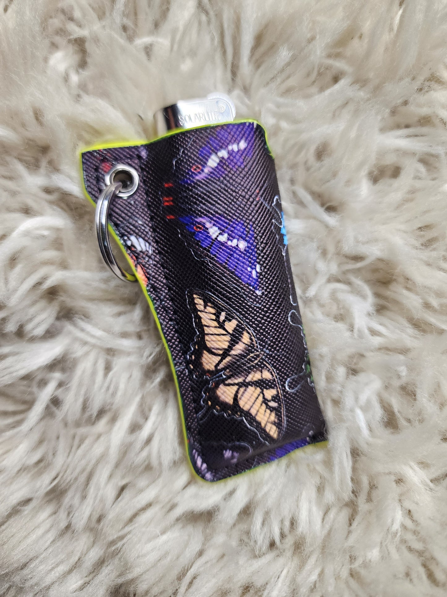 Yellow butterflies lighter holder