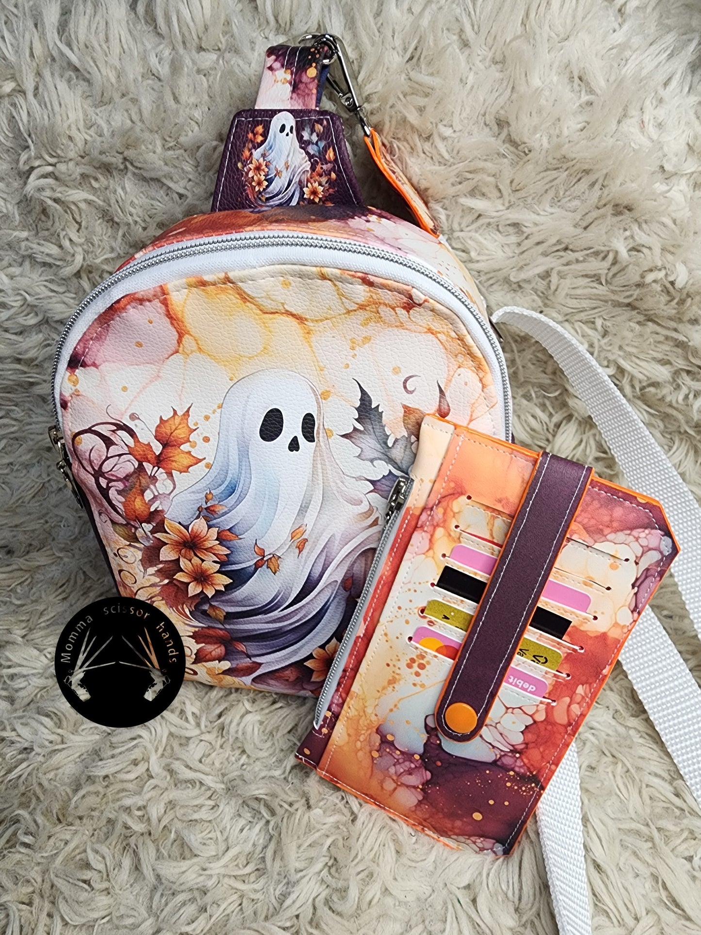 Fall ghoul crossbody bag & wallet