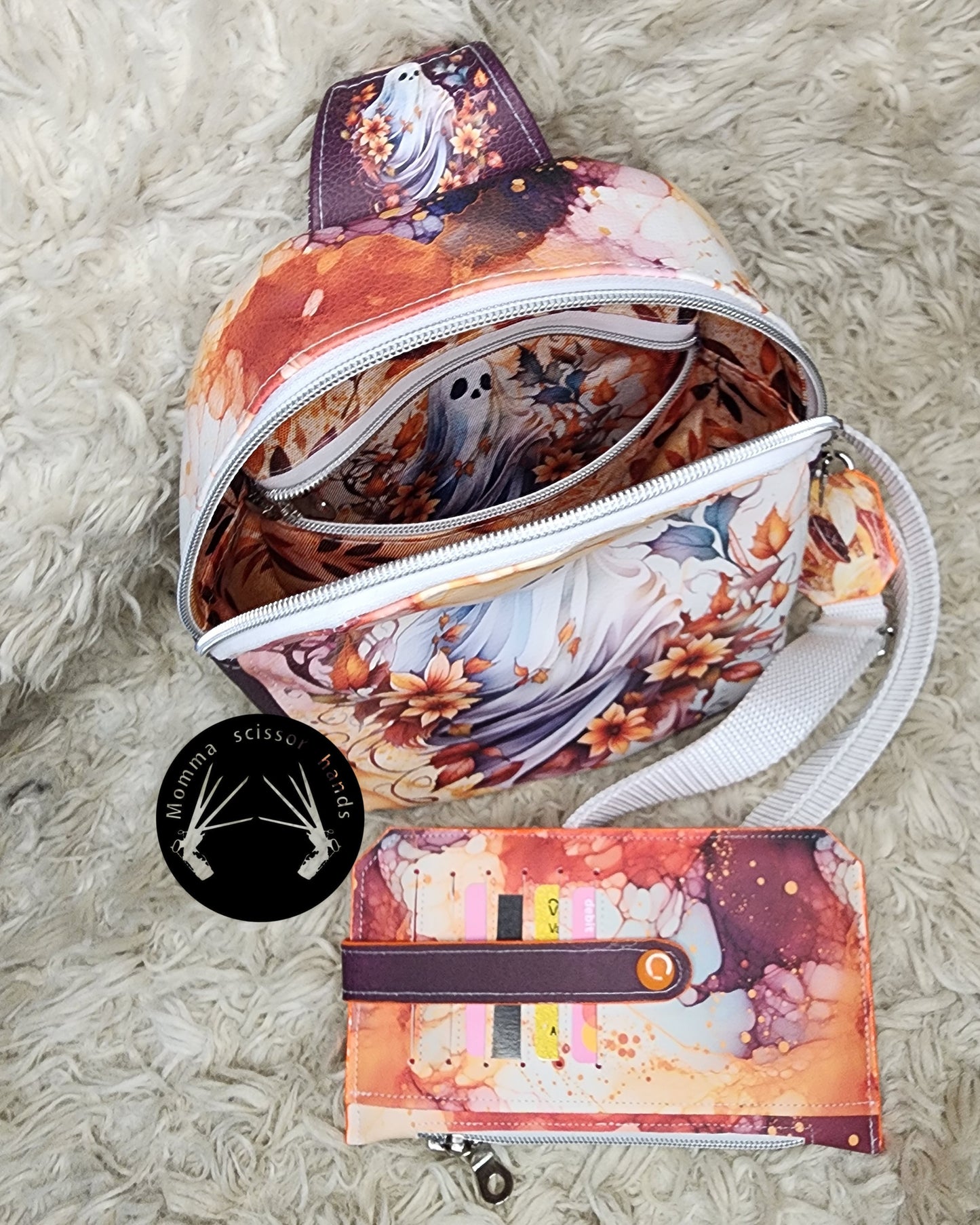 Fall ghoul crossbody bag & wallet