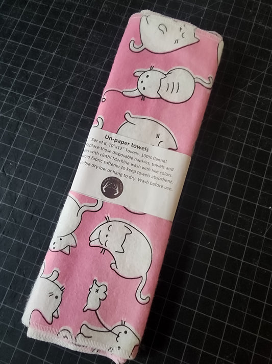 Pink kitty un-paper towels