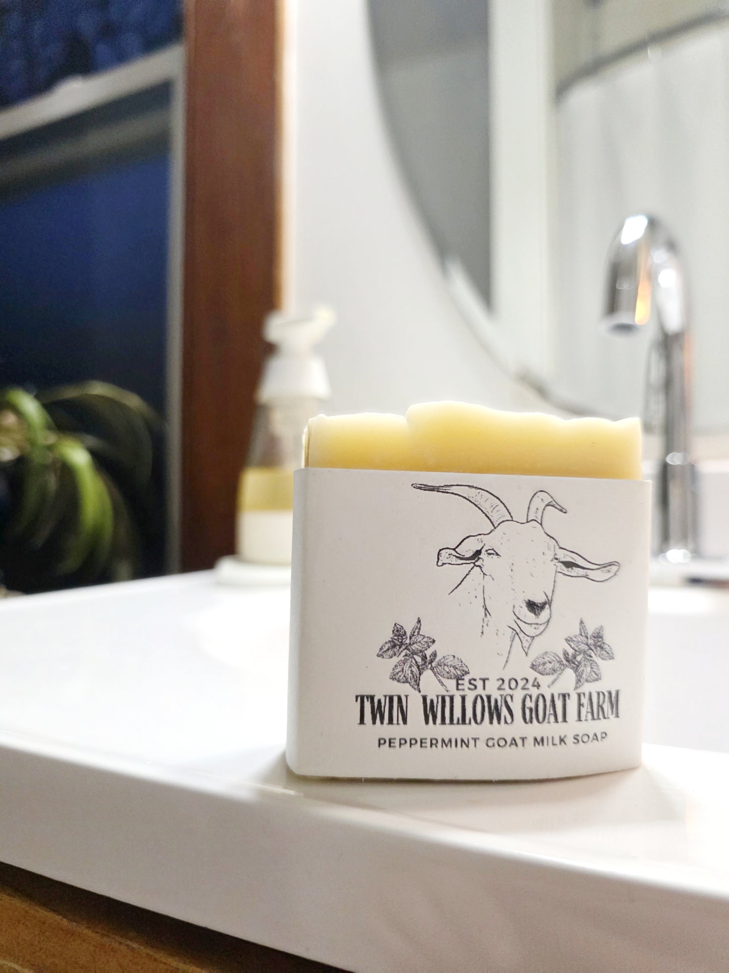 Peppermint goats milk soap