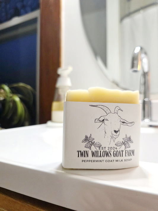 Peppermint goats milk soap