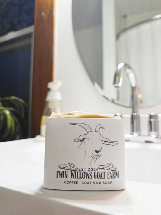 Coffee goat milk soap
