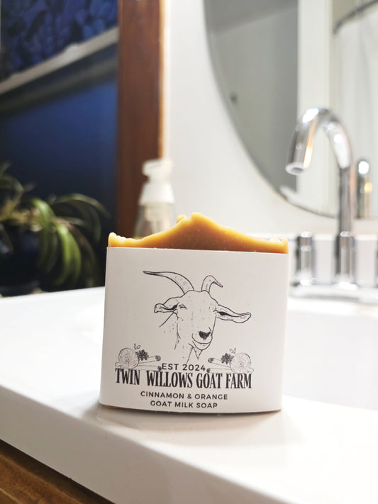 Cinnamon and orange goats milk soap