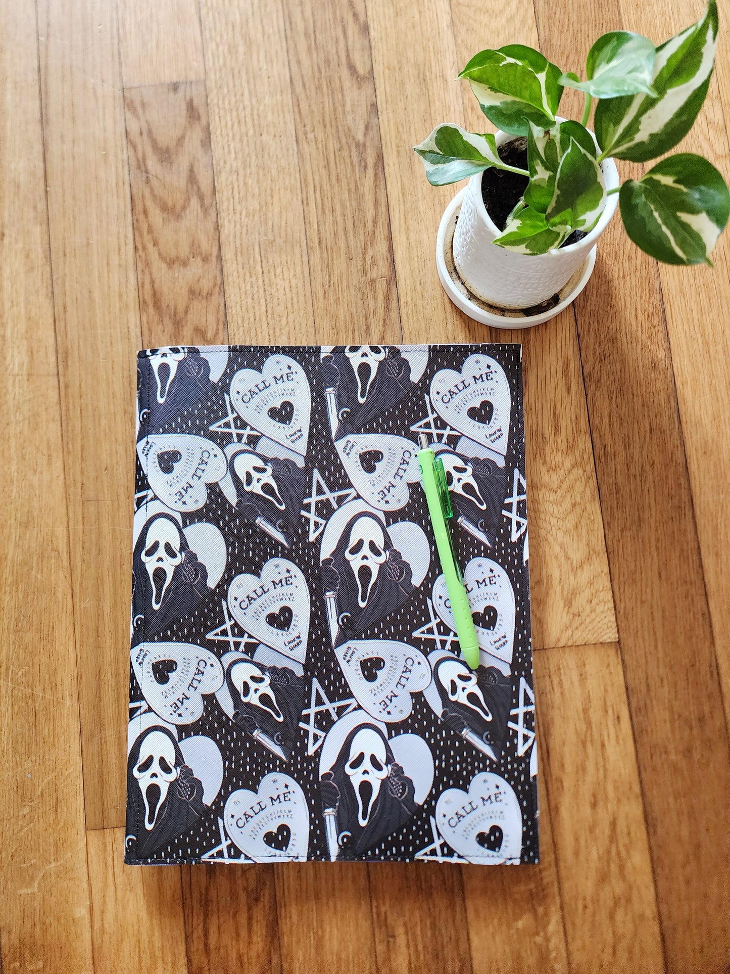 Grey ghost large notebook cover