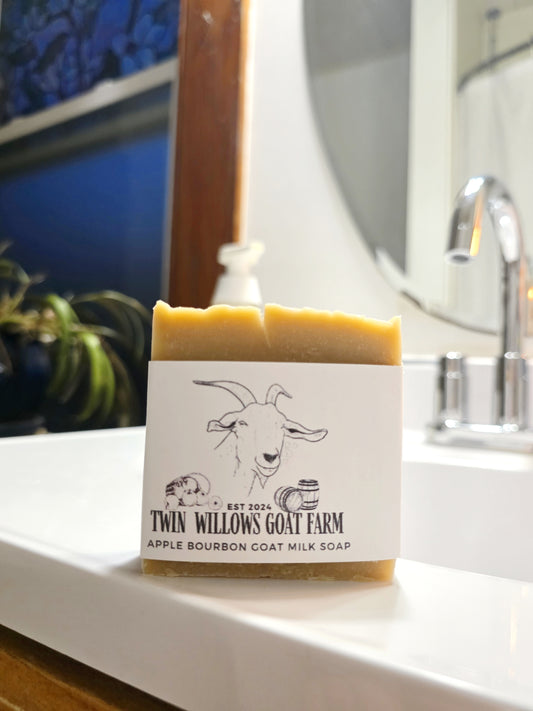 Apple bourbon goats milk soap