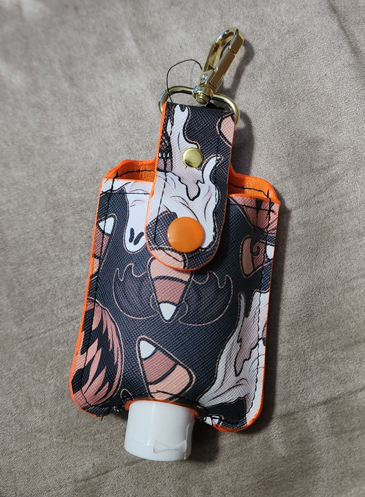 Pumpkin ghoul hand sanitizer pouch