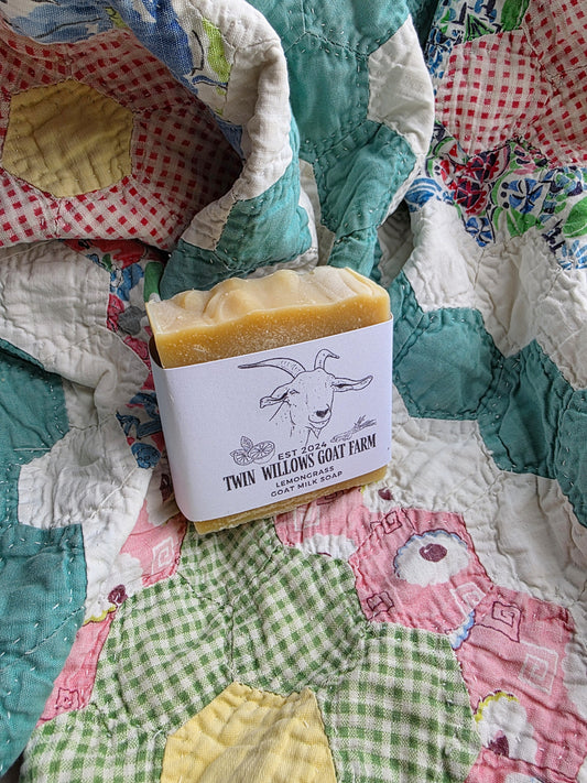Lemongrass goats milk soap