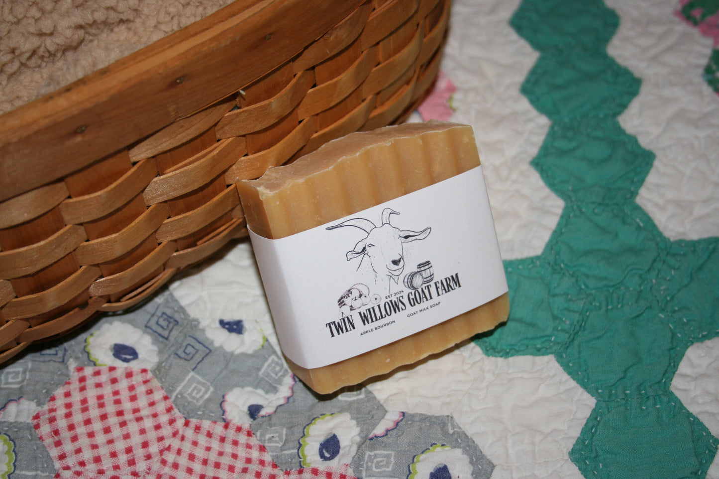 Apple bourbon goats milk soap