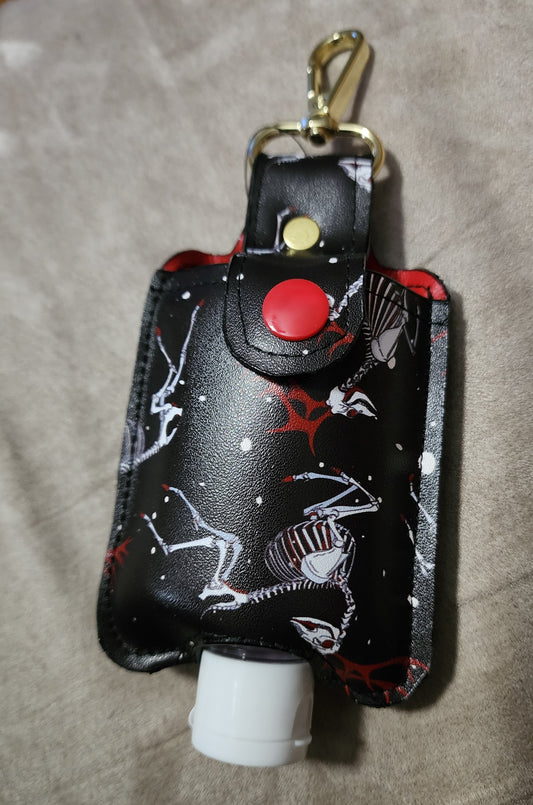 Deer skeleton hand sanitizer pouch