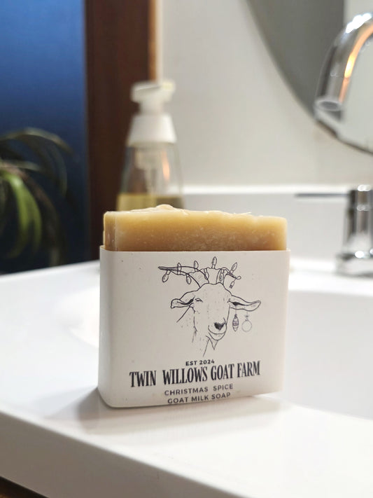 Christmas spice goats milk soap