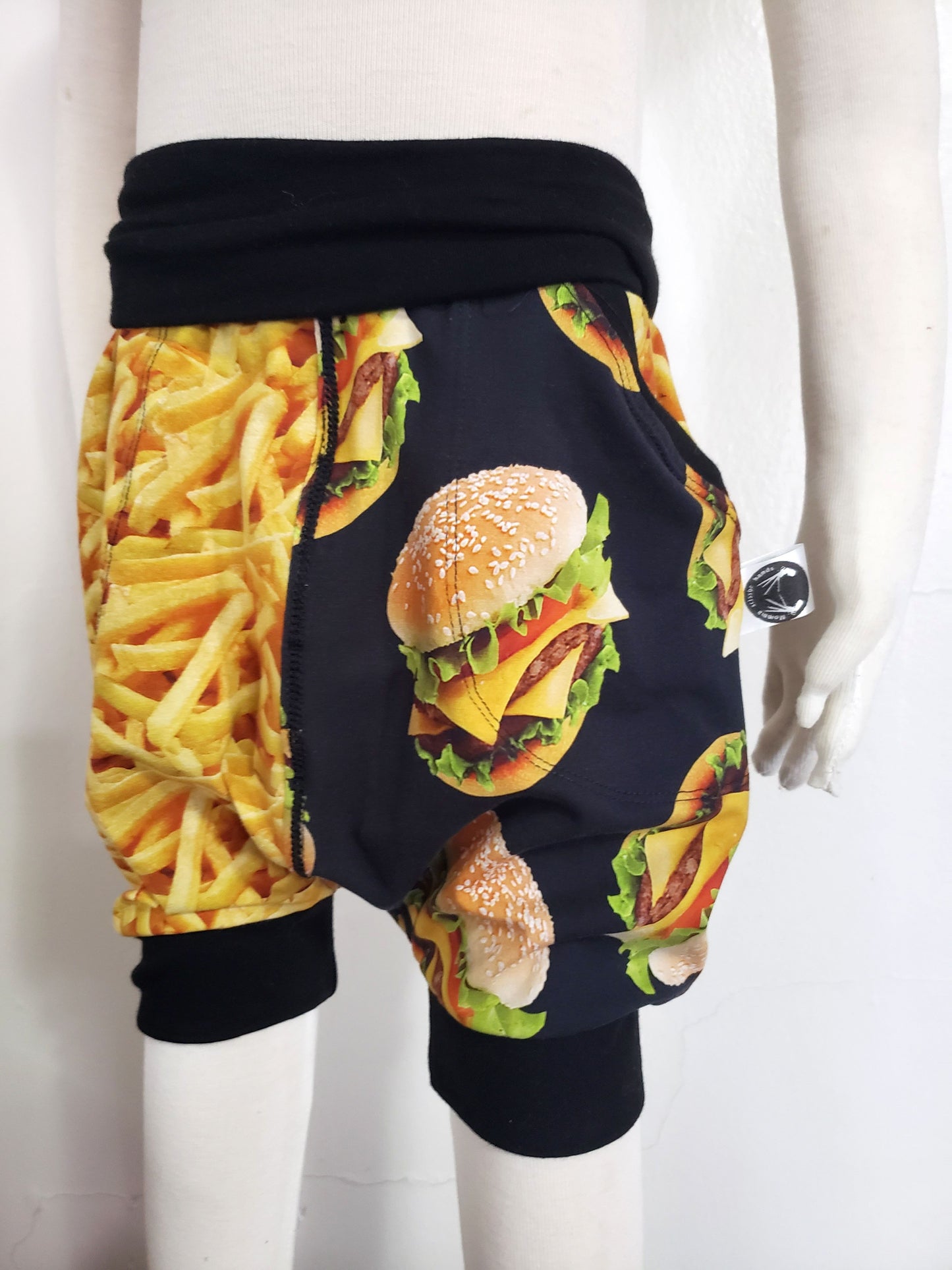 Burger and Fries grow with me shorts