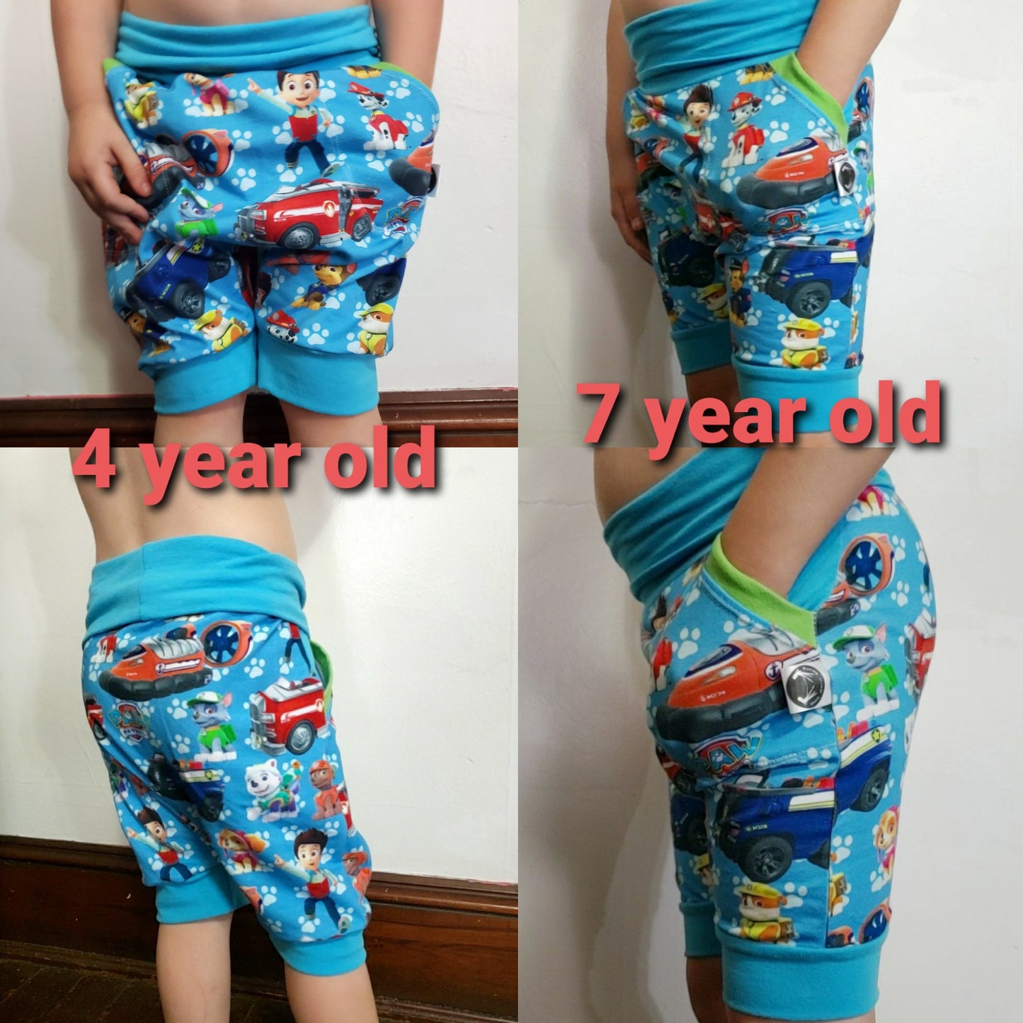 Stitch's tomb 3-6 year grow with me shorts