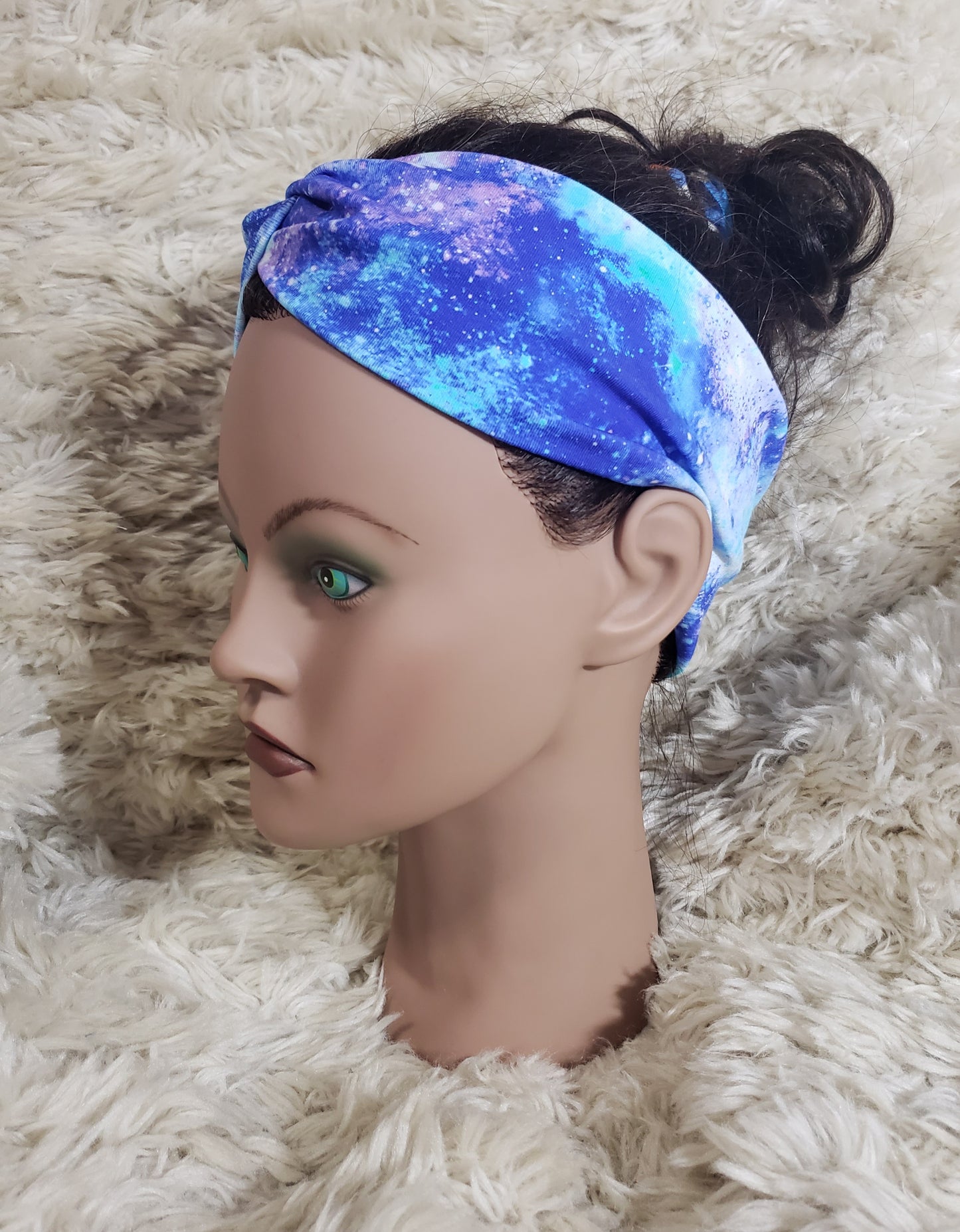 Blue sprays headband