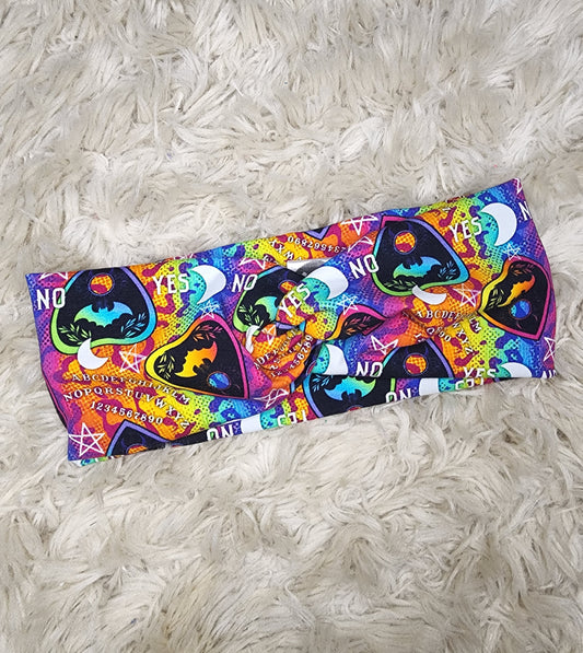 Rainbow planchette turban headband