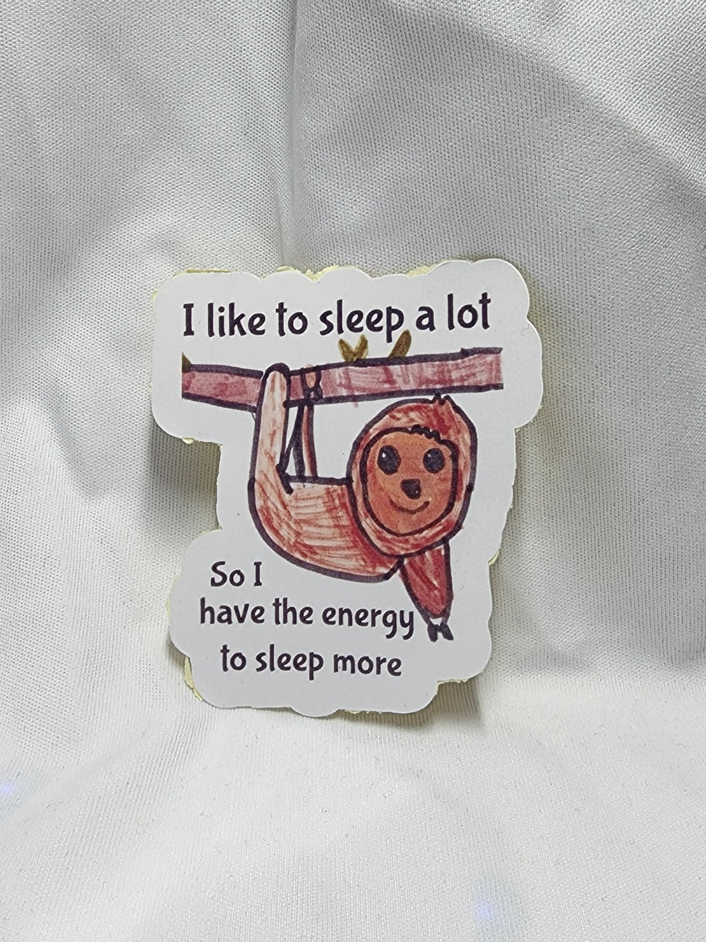 Sleepy sloth sticker