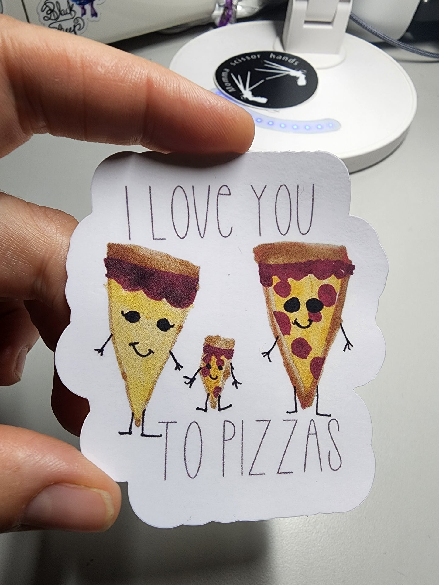 Pizza love sticker