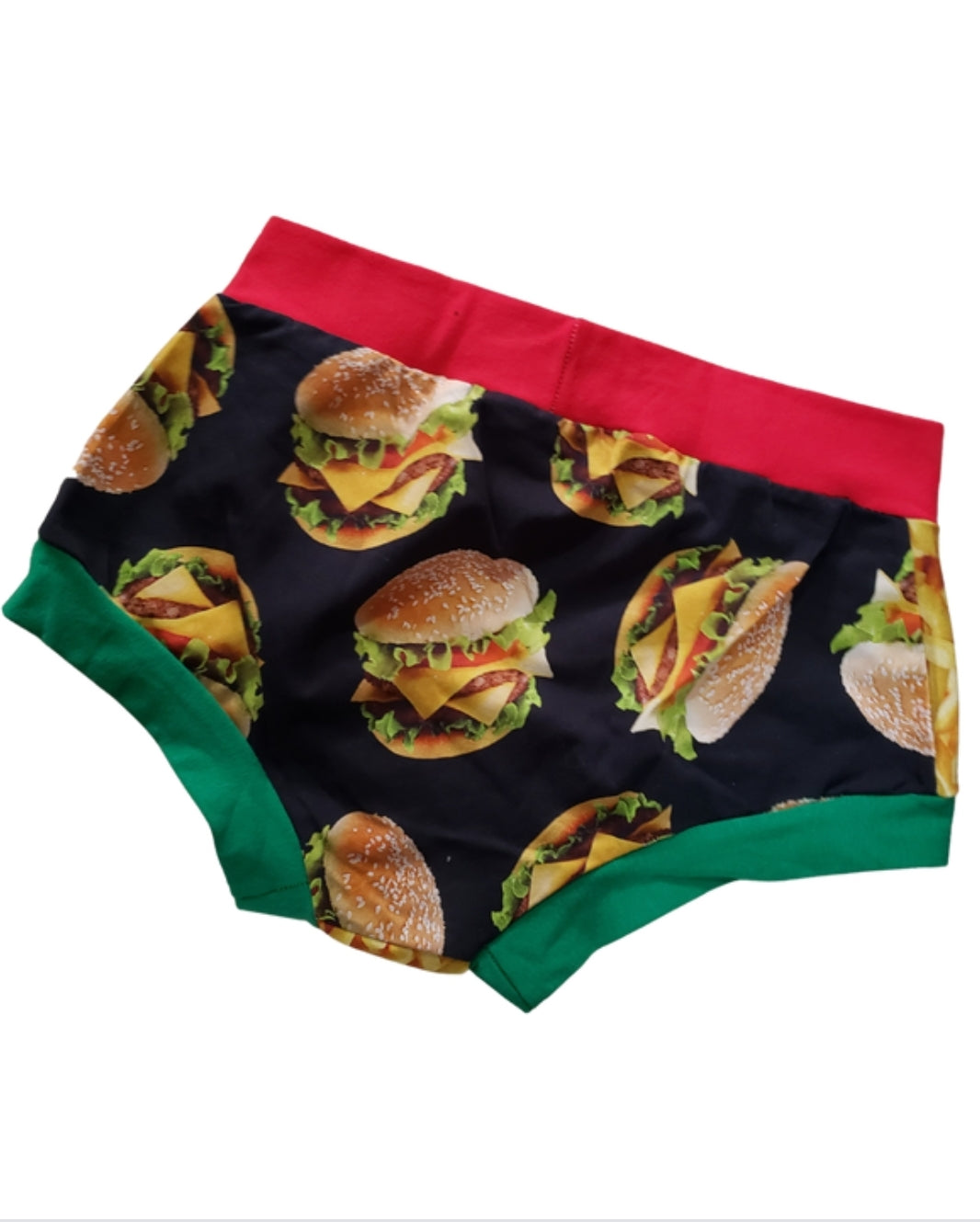 Large burger & fries boyshorts underwear